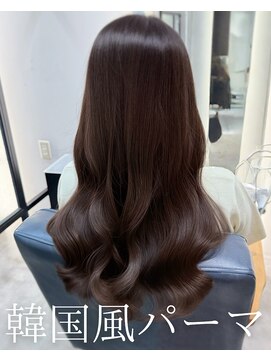 アミー 池袋(Ammy) コテ巻き風パーマ /韓国風パーマ/暗髪カラー/レイヤーカット