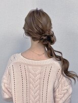 エヌ 銀座新橋(N)&nbsp;サイドポニー/編み込み/お団子/ヘアセット/結婚式/銀座/新橋