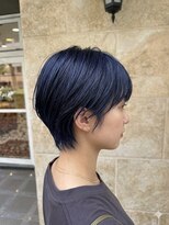 ティンク センター南 (Tink)&nbsp;透明感×ツヤ感◎ ネイビーカラーの大人ショートウルフ