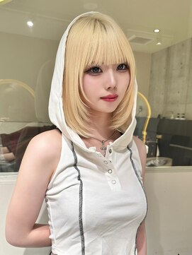 ロンドルピナス 小倉(Lond Lupinus) 縮毛矯正/ワンホンレイヤー/ミルクティーブランド/ダークブルー
