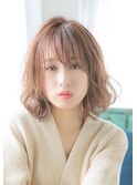 【津賀雅也】柔らかさ3Dカラージグザグバングでオシャレボブ☆