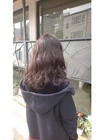 モップアップ(Mop up)&nbsp;ブリーチなし！グレージュ×ほんのりパープルの艶カラー