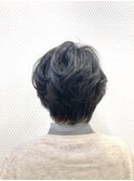 大人ショートウルフ/ショート/ダークアッシュ/30代40代50代/小顔