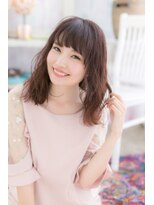 ミック ヘアアンドメイク アップ 駒込店(miq Hair&Make up)&nbsp;大人ガーリーの魔法♪ピンクグレージュ濡れ髪セミディ
