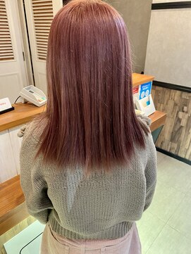 オーブ ヘアー リリー 博多2号店(AUBE HAIR lily) ピンクカラー