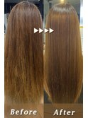 ロングヘア髪質改善ダメージケアナチュラルブラウン20代30代