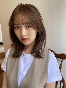 ガーランド (Garland) 大人かわいい小顔くびレイヤー/シースルー前髪/ピンクベージュ