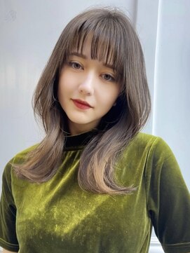 フォルテ 掛川店 オリーブベージュカラー/レイヤーカット