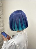 スカイブルー×ネイビー