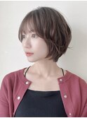 ショートボブ アッシュカラー 白髪ぼかし 髪質改善 八木