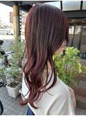 ブリーチなしレッドブラウン