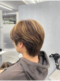 美髪/ワイドバング/レイヤーカット/くすみベージュ/新小岩駅