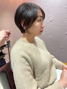 ラミエ バイ メルト 吉祥寺(lamie by melt) *滝田*30代40代50代似合わせ丸みショートカットボブ白髪ぼかし