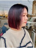 切りっぱなし×デザインカラー
