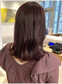 春カラーピンクラベンダーミディアムレイヤー夏カラー楽ちんヘア