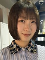 シェノン 心斎橋(CHAINON)&nbsp;ボボブ/ミニボブ/切りっぱなしボブ/ワンレン/オリーブベージュ