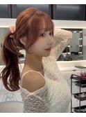 縮毛矯正・ストレート/くびれヘア/夏のヘアアレンジ