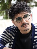 オルト(Altn) 大人の波巻きスパイラルパーマミディアムロングメンズカットヘア