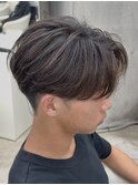 刈り上げセンターパートニュアンスパーマ熊本メンズカット