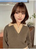 レイヤーカット/くびれボブ/ワンホンボブ/マロンブラウン3