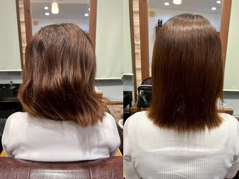 サイカエー(SAIKA)の写真/［光の森/髪質改善］毛先まで柔らかく自然なストレート！手櫛で乾かすだけで叶う、品のある美髪に♪