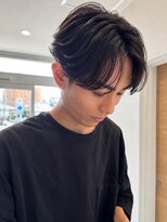 メンズサロンオー 宮崎(Men's salon O.) センターパートマッシュヘア 韓国ヘア フェザーパーマ 20代