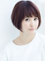 リジー 京橋(LYZY) 大阪京橋/髪質改善/斜めバング×ピンクブラウンうる艶ボブ