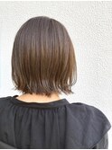 結べる外ハネボブ/20代/30代/40代/オリーブアッシュ/白髪染め