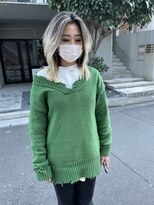 アルカナ 明治神宮前原宿(ARCANA)&nbsp;ホワイトベージュ バレイヤージュ デザインカラー ボブ