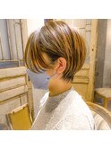 小顔丸みショートボブ