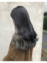 ボトムス(BOTTOMS)&nbsp;インナーカラーグレーと透明感黒髪