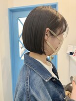 エフ ヘアーアンドリラクゼーション(F. hair & relaxation) 20代30代くすみオリーブベージュミニボブ内巻きボブ