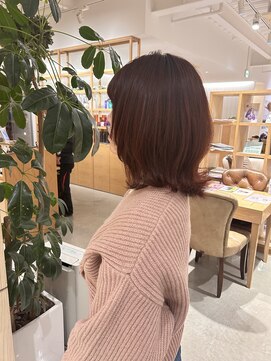 アドラーブル 万代店 (adorable) 20代30代40代大人かわいいミディアムレイヤー/チェリーブラウン