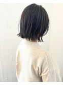 透明感カラーとぱつっと外ハネボブ