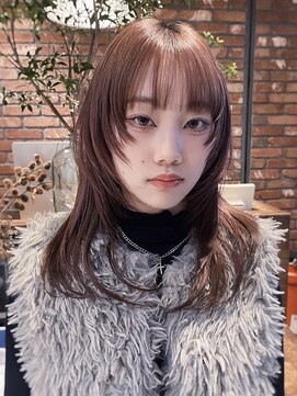 ボコカ(bococa) 【macana指名】ウルフカット レイヤーカット ピンクベージュ