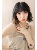 イヤリングカラーフレンチカジュアルエアリーボブパーマX大宮