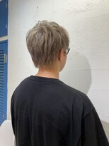アジールヘア 池袋東口店(agir hair)&nbsp;ブリーチ1回~スパイキーショートミルクティーベージュ池袋東口