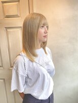 アロマ ヘアー ルーム 新宿3号店(AROMA hair room) ケアブリーチのダブルカラーでイメチェン☆小顔ロブルフ☆