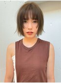 ボブ ブリーチなしダブルカラー オリーブベージュ