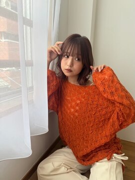 サンクチュアリー 千里山(Sanctuary) カシスレッドカラー×切りっぱなしボブ