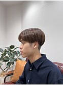 ナチュラルセンターパート暖色ブラウン10代20代ショート