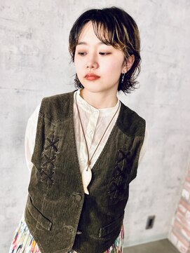 ペルソナ(PERSONA) 【似合わせ】ウルフパーマ×ハイライト