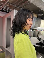 レコ 渋谷(LECO) 艶感ブルーブラックとシャギーウルフ