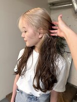 ノラ シブヤ(NORA)&nbsp;【木原】ルーツカラーデザインカラーブロンドホワイトベージュ