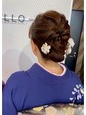 着物ヘア　アップスタイル　着物ヘアアレンジ　ヘアアレンジ