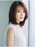 ☆ホワイトグレージュミニウルフデジタルパーマチェリーブラウン