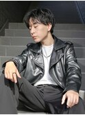 センターパート/黒髪/くせ毛風/ニュアンスデザイン/たまプラーザ