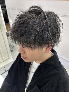 ラヴィラ(la villa) 波巻きパーマハイライト(小山市/小山市美容室/波巻き/ブリーチ)