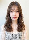 韓国風くびれ巻き夏カラーブラウンブリーチなしカラーロング