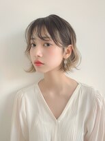 アーダー(ADER)&nbsp;デザインカラー×ラフ巻きボブ